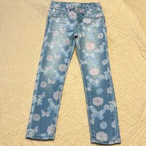 Girls Size 6 Floral and Butterfly Sonoma Jeggings